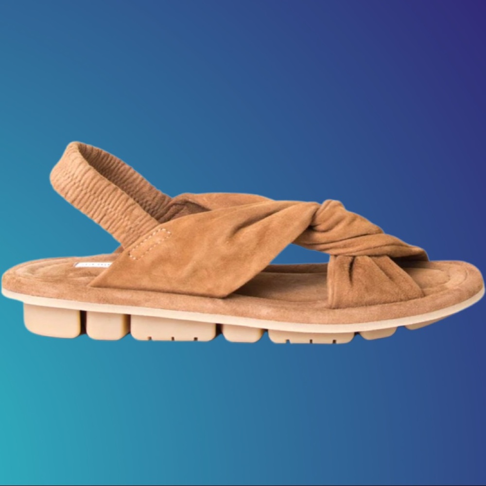 Italian Twisted Suede Ultra Luxe Sandals Women's Designer Bohemian Chic